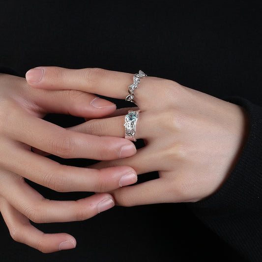 Butterflies Inlaid Ring