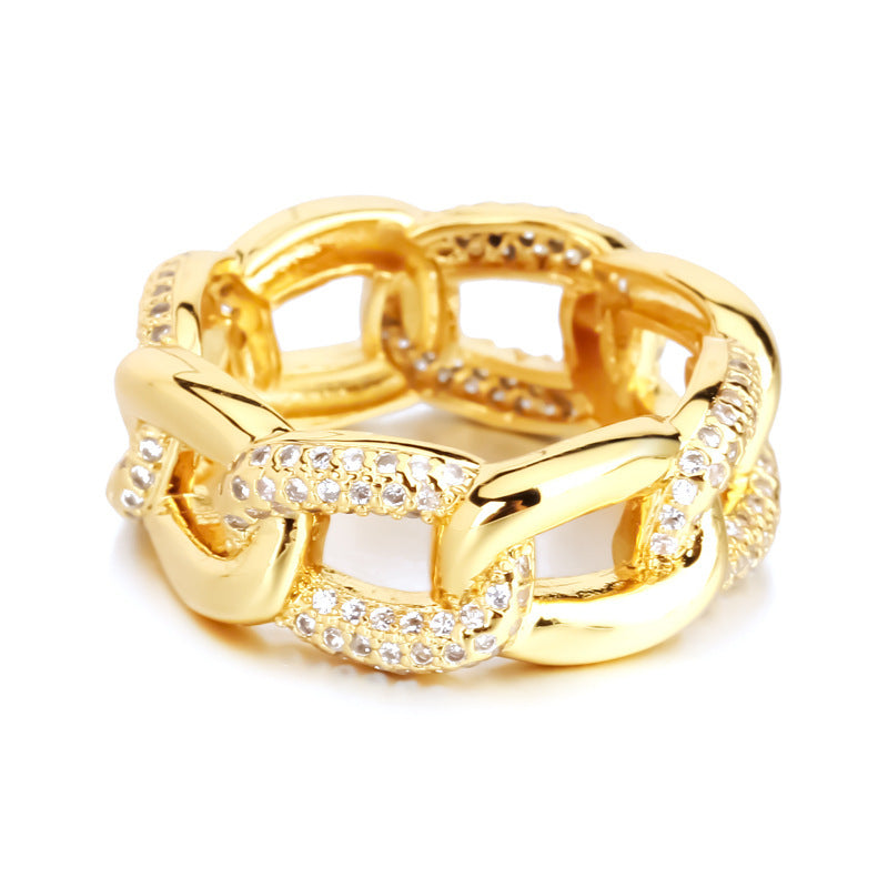 18K Gold-Plated Rhinestone Ring